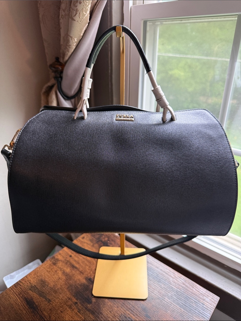 Furla Black and Cream Satchel